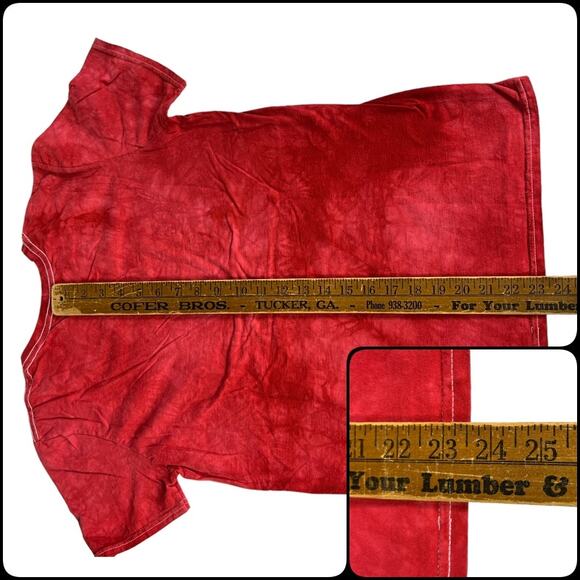 Patriotic USA Kitten Cat Subtle Tie Dye Short Sleeve Tee Shirt Crew Neck Small - Picture 8 of 10